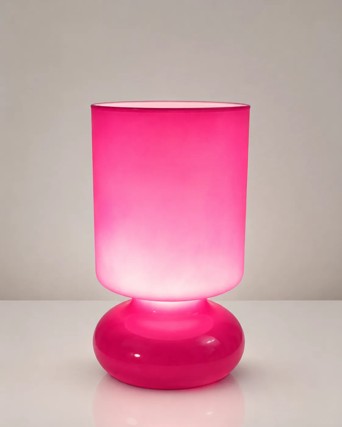 LYKTA, fuchsia glass table lamp